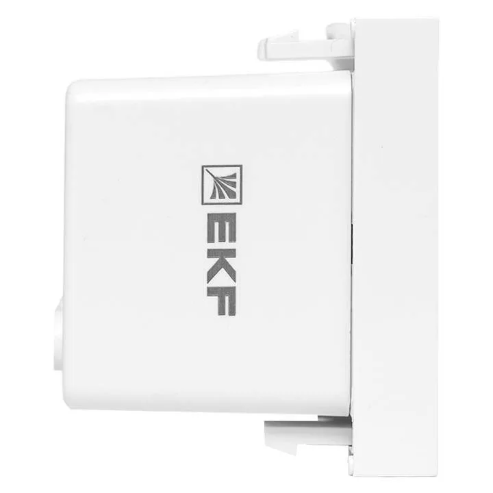 Розетка USB A+C, 2.1А, 2 гнезда, без индикатора, белая EKF Розетка USB A+C, 2.1А, 2 гнезда, без индикатора, белая EKF