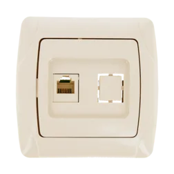 Розетка RJ-45 1-мест. беж. Мадрид EKF PROxima