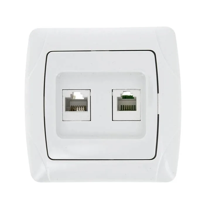 Розетка RJ-45+Phone бел. Мадрид EKF PROxima Розетка RJ-45+Phone бел. Мадрид EKF PROxima