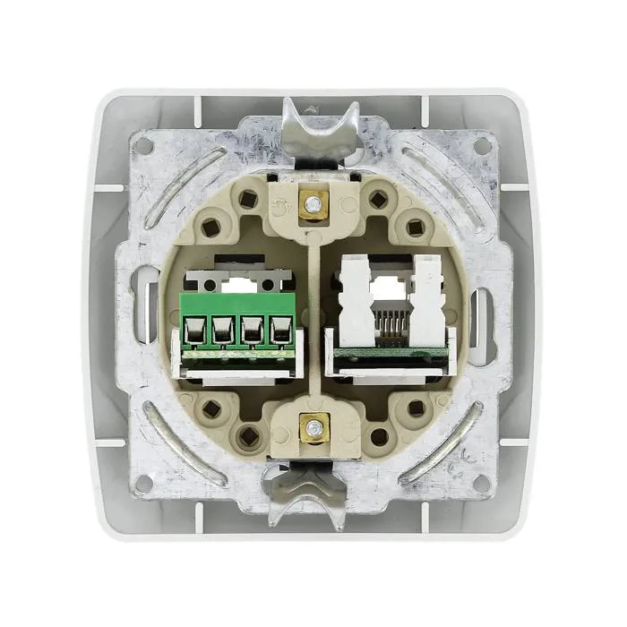 Розетка RJ-45+Phone бел. Мадрид EKF PROxima Розетка RJ-45+Phone бел. Мадрид EKF PROxima
