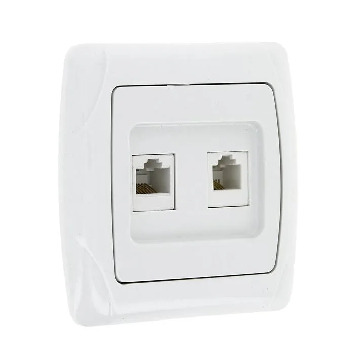 Розетка RJ-45+Phone бел. Мадрид EKF PROxima Розетка RJ-45+Phone бел. Мадрид EKF PROxima