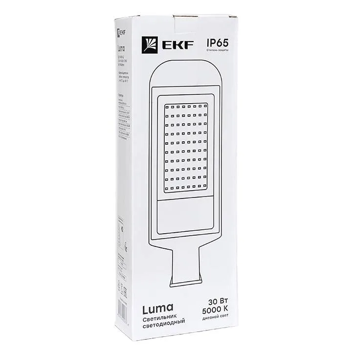 Светильник светодиодный консольный ДКУ-8001-Д 30Вт 5000К IP65 EKF PROxima Светильник светодиодный консольный ДКУ-8001-Д 30Вт 5000К IP65 EKF PROxima