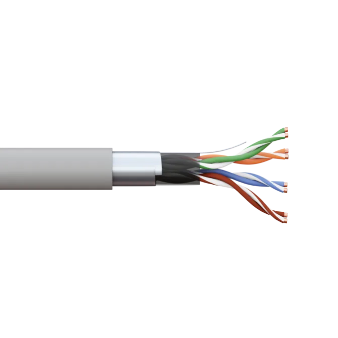 Кабель витая пара TERACOM Cat.5E F/UTP 4 пары solid оболочка PVC цвет серый (упак. 305м) Кабель витая пара TERACOM Cat.5E F/UTP 4 пары solid оболочка PVC цвет серый (упак. 305м)