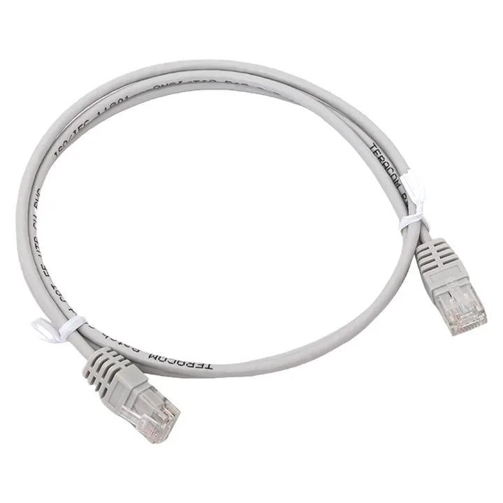 Патч-корд TERACOM Cat.5E (1Гбит/с) неэкранированный UTP оболочка PVC серый (1м) Патч-корд TERACOM Cat.5E (1Гбит/с) неэкранированный UTP оболочка PVC серый (1м)