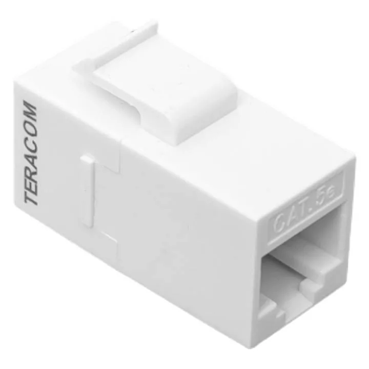 Адаптер проходной TERACOM Cat.5E неэкранированный RJ45-RJ45 тип Keystone белый Адаптер проходной TERACOM Cat.5E неэкранированный RJ45-RJ45 тип Keystone белый