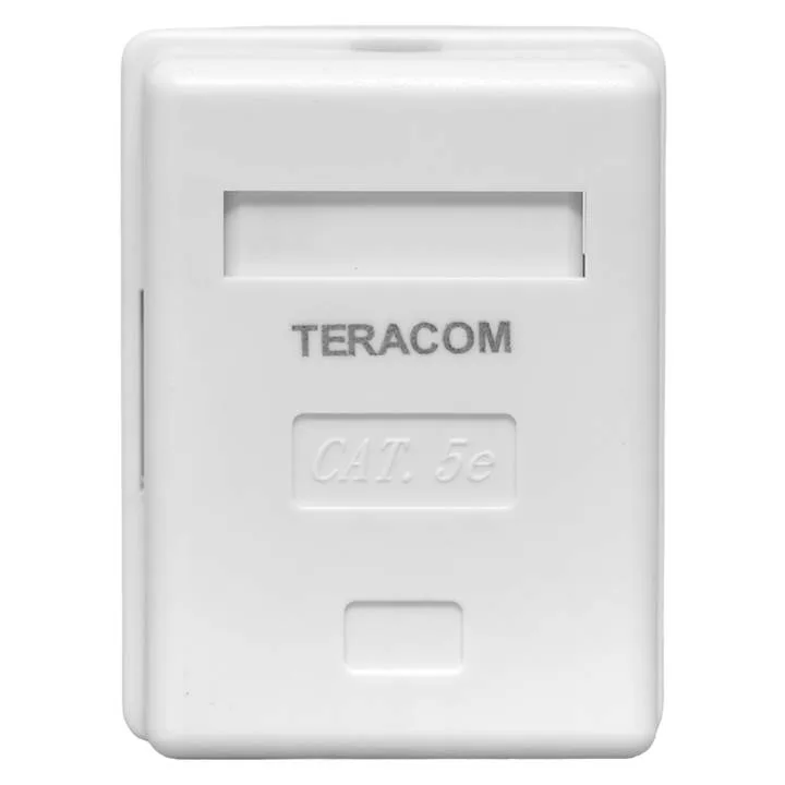 Розетка настенная TERACOM Cat.5E неэкранированная 1 порт RJ-45 Dual IDC белая Розетка настенная TERACOM Cat.5E неэкранированная 1 порт RJ-45 Dual IDC белая