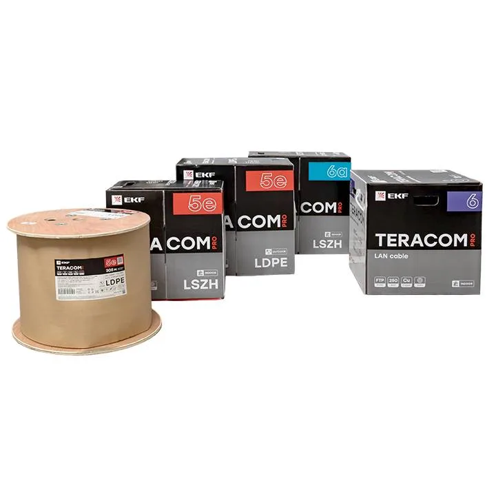 Кабель витая пара TERACOM PRO Cat.5E U/UTP 4 пары solid 24AWG оболочка LSZH нг(А)-HF цвет серый (упак. 305м) Кабель витая пара TERACOM PRO Cat.5E U/UTP 4 пары solid 24AWG оболочка LSZH нг(А)-HF цвет серый (упак. 305м)