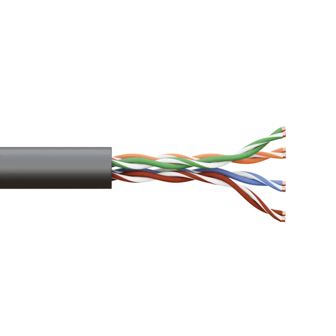 Кабель витая пара TERACOM PRO Cat.5E U/UTP 4 пары solid внешний 24AWG оболочка LDPE цвет черный (упак. 305м) Кабель витая пара TERACOM PRO Cat.5E U/UTP 4 пары solid внешний 24AWG оболочка LDPE цвет черный (упак. 305м)