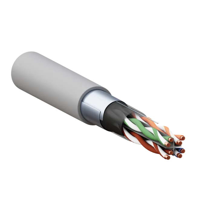 Кабель витая пара TERACOM PRO CAT.6 F/UTP 4 пары solid 23AWG оболочка PVC цвет серый (упак. 305м) Кабель витая пара TERACOM PRO CAT.6 F/UTP 4 пары solid 23AWG оболочка PVC цвет серый (упак. 305м)