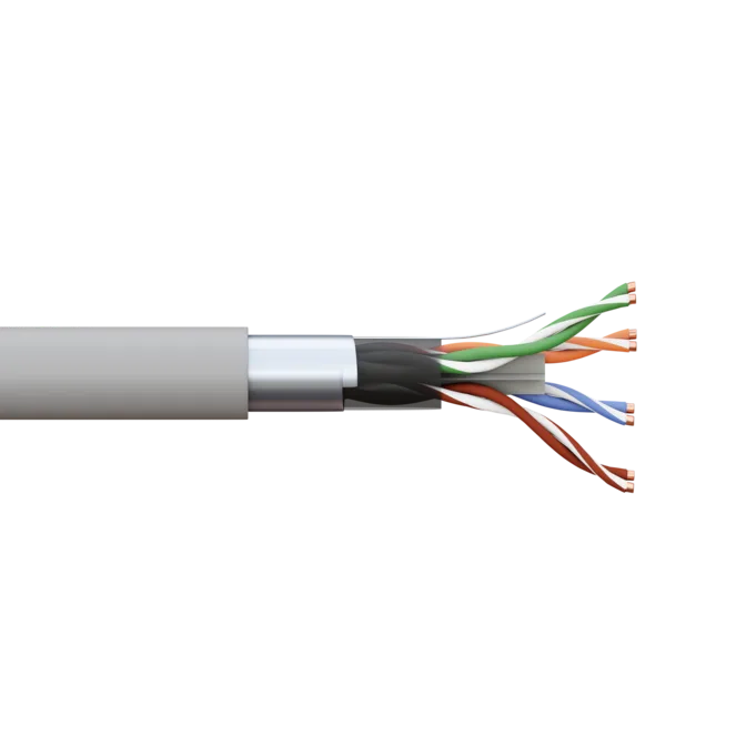 Кабель витая пара TERACOM PRO CAT.6 F/UTP 4 пары solid 23AWG оболочка PVC цвет серый (упак. 305м) Кабель витая пара TERACOM PRO CAT.6 F/UTP 4 пары solid 23AWG оболочка PVC цвет серый (упак. 305м)