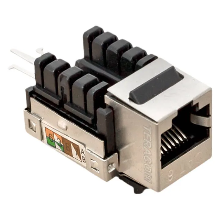 Модуль Keystone розеточный TERACOM PRO Cat.6 RJ-45 экранированный FTP 110 IDC 90 градусов Модуль Keystone розеточный TERACOM PRO Cat.6 RJ-45 экранированный FTP 110 IDC 90 градусов