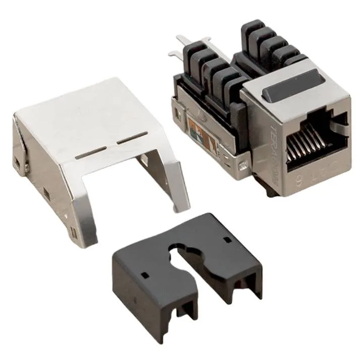 Модуль Keystone розеточный TERACOM PRO Cat.6 RJ-45 экранированный FTP 110 IDC 90 градусов Модуль Keystone розеточный TERACOM PRO Cat.6 RJ-45 экранированный FTP 110 IDC 90 градусов
