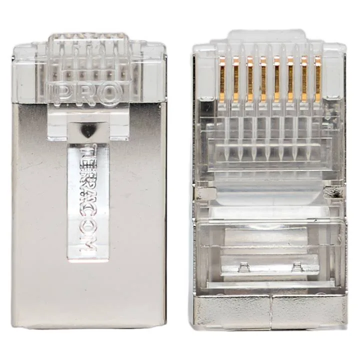 Коннектор RJ-45 TERACOM PRO экранированный 8P8C 30мкд Cat.5E универсальный (упак.20шт) Коннектор RJ-45 TERACOM PRO экранированный 8P8C 30мкд Cat.5E универсальный (упак.20шт)