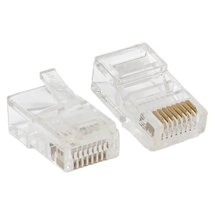 Коннектор RJ-45 TERACOM PRO неэкранированный 8P8C 30мкд Cat.5E универсальный (упак.10шт) Коннектор RJ-45 TERACOM PRO неэкранированный 8P8C 30мкд Cat.5E универсальный (упак.10шт)