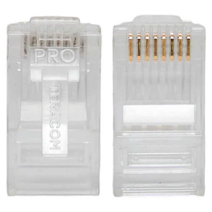 Коннектор RJ-45 TERACOM PRO неэкранированный 8P8C 30мкд Cat.6 универсальный (упак.20шт) Коннектор RJ-45 TERACOM PRO неэкранированный 8P8C 30мкд Cat.6 универсальный (упак.20шт)