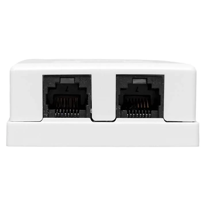 Розетка настенная TERACOM PRO Cat.6 неэкранированная 2 порта RJ-45 Dual IDC белая Розетка настенная TERACOM PRO Cat.6 неэкранированная 2 порта RJ-45 Dual IDC белая