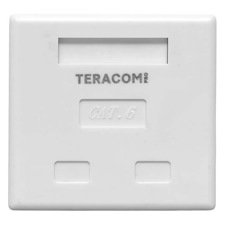 Розетка настенная TERACOM PRO Cat.6 неэкранированная 2 порта RJ-45 Dual IDC белая Розетка настенная TERACOM PRO Cat.6 неэкранированная 2 порта RJ-45 Dual IDC белая