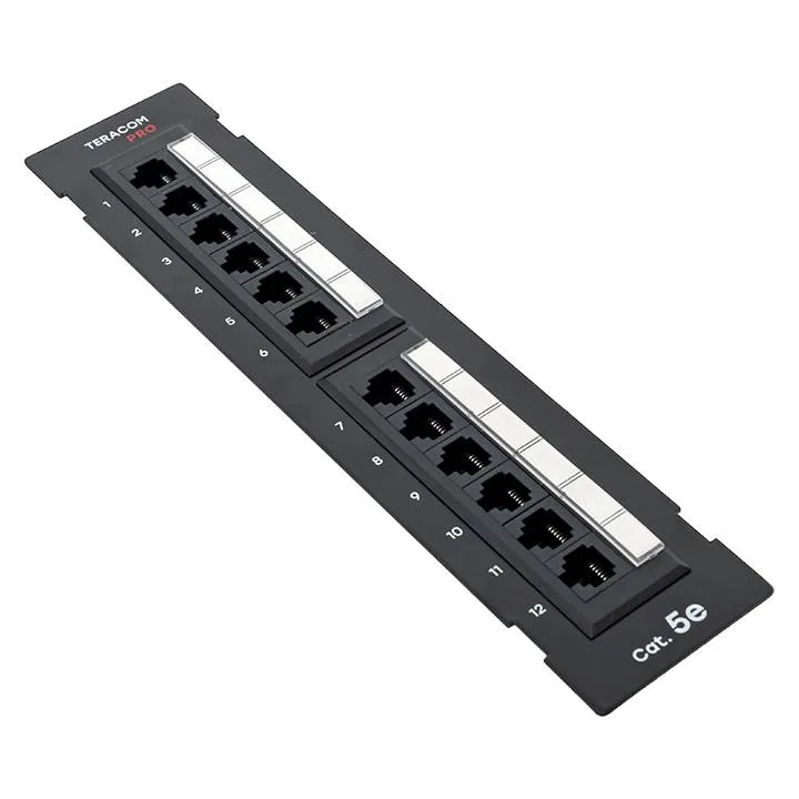 Патч-панель настенная TERACOM PRO Cat.5E неэкранированная UTP 12 портов RJ-45 Dual IDC Патч-панель настенная TERACOM PRO Cat.5E неэкранированная UTP 12 портов RJ-45 Dual IDC