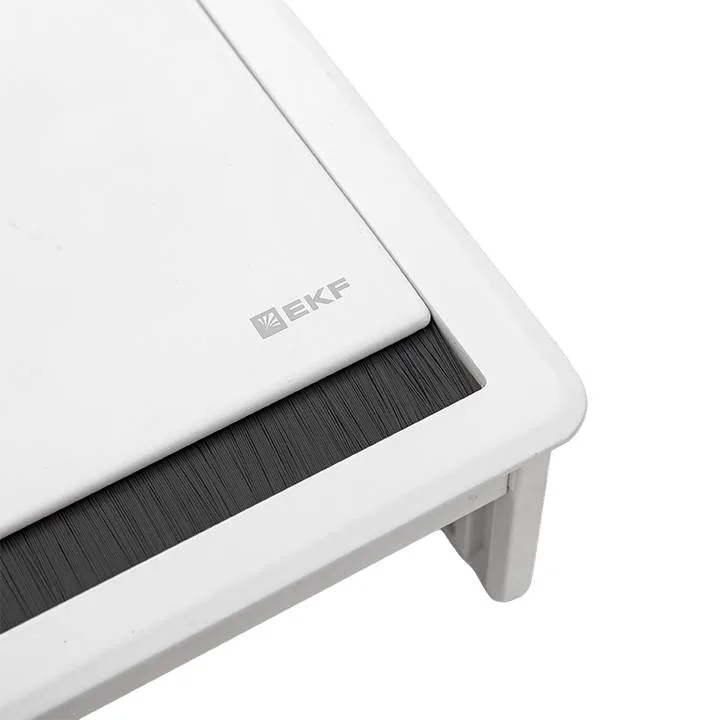 Встраиваемый настольный розеточный блок выдвижной, 8 модулей, белый, C-Line Встраиваемый настольный розеточный блок выдвижной, 8 модулей, белый, C-Line