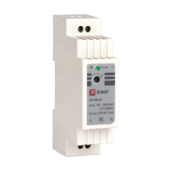 Блок питания 24В DR-15W-24 EKF PROxima Блок питания 24В DR-15W-24 EKF PROxima