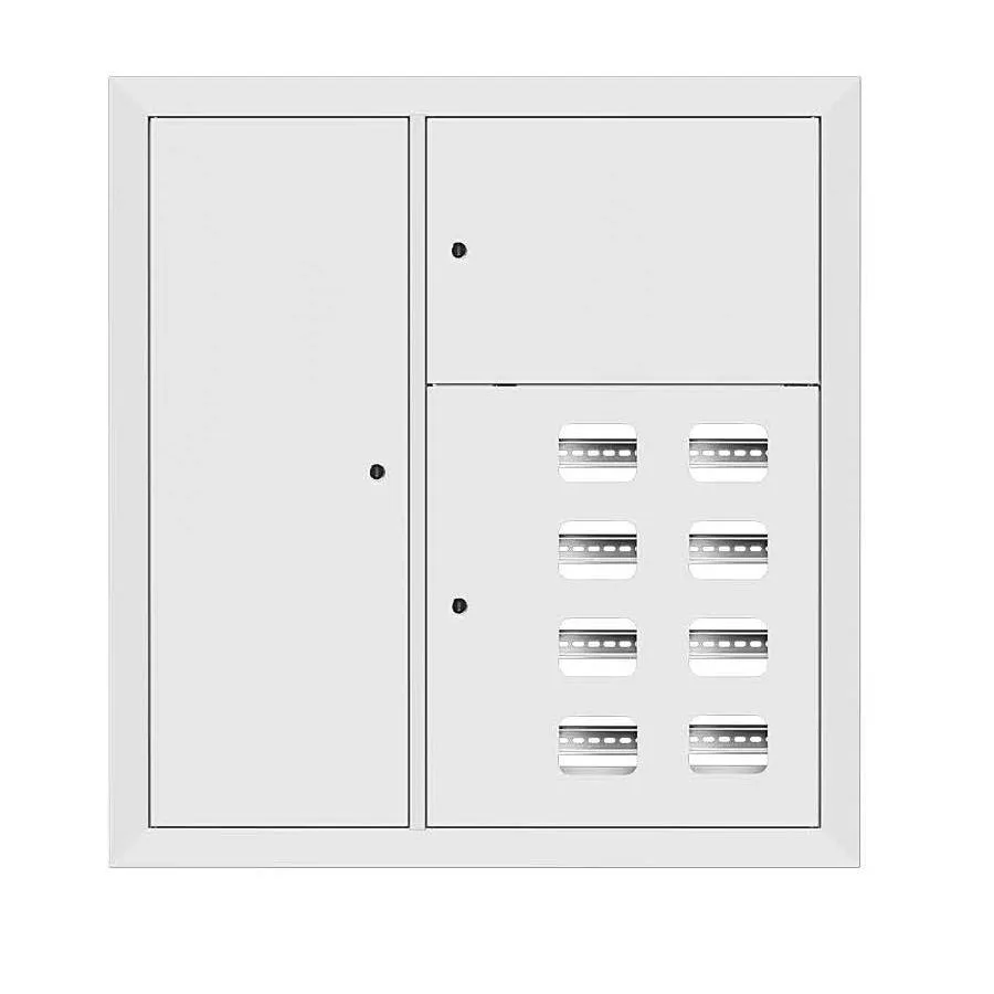 Щит этажный 8 кв. RAL9003 со слаботочным отсеком слева (1000х950х150) EKF PROxima Щит этажный 8 кв. RAL9003 со слаботочным отсеком слева (1000х950х150) EKF PROxima
