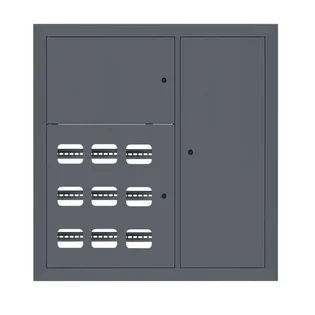 Щит этажный 9 кв. RAL7024 3 окна в ряд по гориз. (1000х950х150) EKF PROxima Щит этажный 9 кв. RAL7024 3 окна в ряд по гориз. (1000х950х150) EKF PROxima
