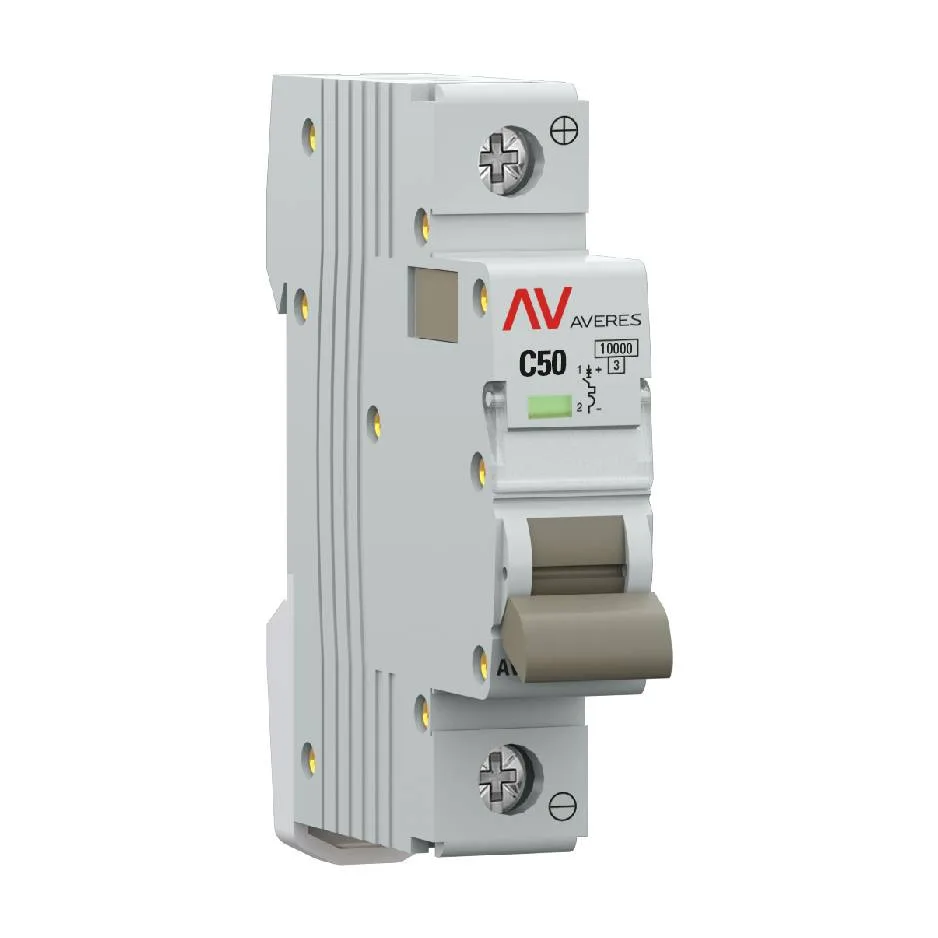 Выключатель автоматический AV-10 DC 1P 50A (C) 10kA EKF AVERES Выключатель автоматический AV-10 DC 1P 50A (C) 10kA EKF AVERES