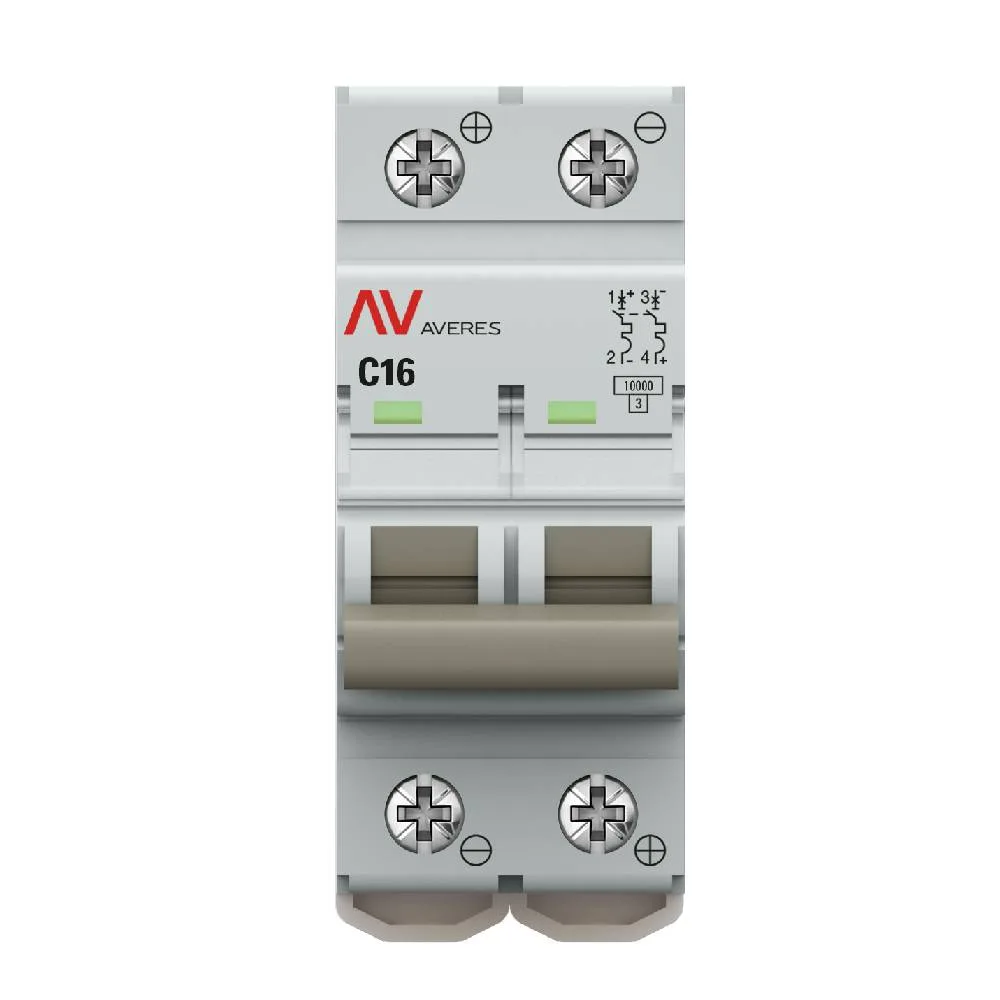 Выключатель автоматический AV-10 DC 2P 16A (C) 10kA EKF AVERES Выключатель автоматический AV-10 DC 2P 16A (C) 10kA EKF AVERES
