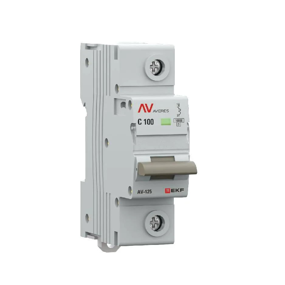 Выключатель автоматический AV-125 1P 100A (D) 10kA EKF AVERES Выключатель автоматический AV-125 1P 100A (D) 10kA EKF AVERES