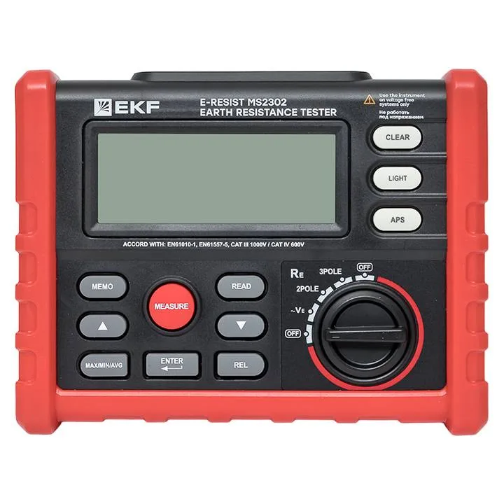 Измеритель сопротивления заземления цифровой E-Resist MS2302 EKF Professional Измеритель сопротивления заземления цифровой E-Resist MS2302 EKF Professional