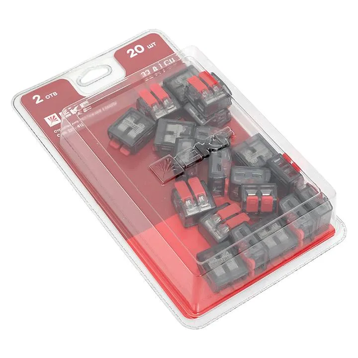 Клемма СМК 221-412 с рычагом 2 отверстия 0.2-4.0 мм2 блистер EKF PROxima Клемма СМК 221-412 с рычагом 2 отверстия 0.2-4.0 мм2 блистер EKF PROxima