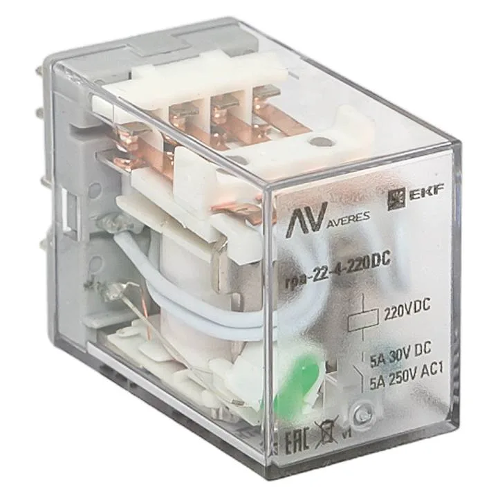 Реле промежуточное RPA 22/4 5A 220В DC EKF AVERES Реле промежуточное RPA 22/4 5A 220В DC EKF AVERES