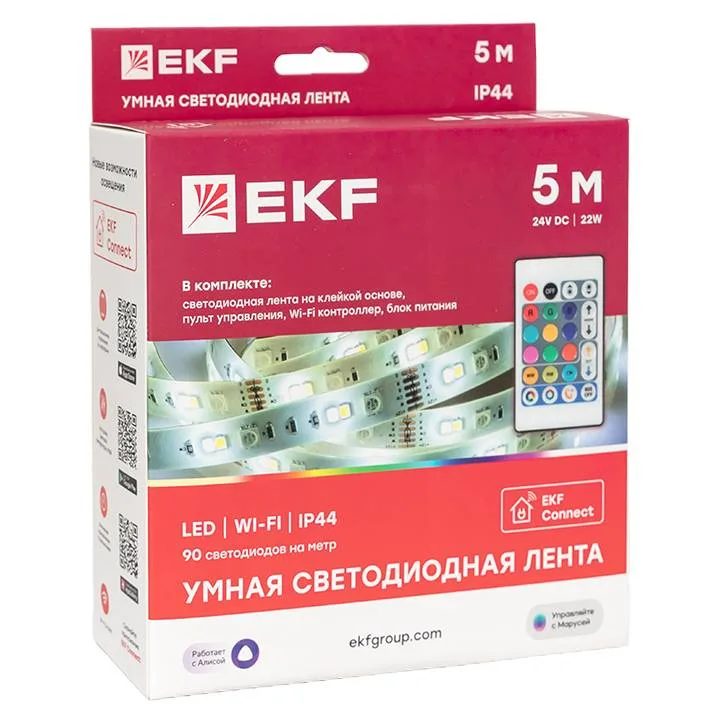 Умная светодиодная лента EKF Connect RGBW 5m Умная светодиодная лента EKF Connect RGBW 5m