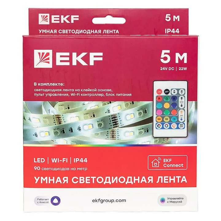 Умная светодиодная лента EKF Connect RGBW 5m Умная светодиодная лента EKF Connect RGBW 5m