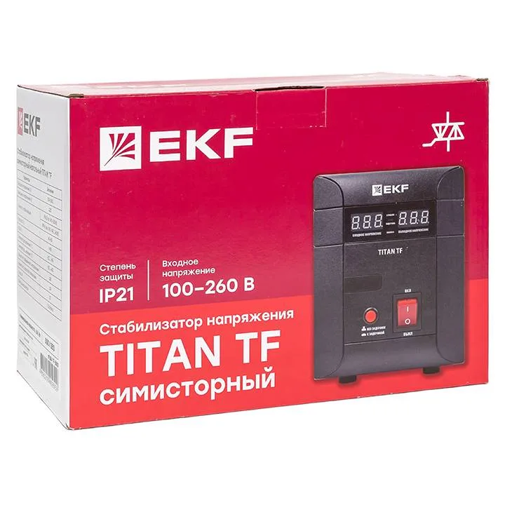 Стабилизатор напряжения электронный напольного исполнения TITAN -TF-1000 EKF Стабилизатор напряжения электронный напольного исполнения TITAN -TF-1000 EKF