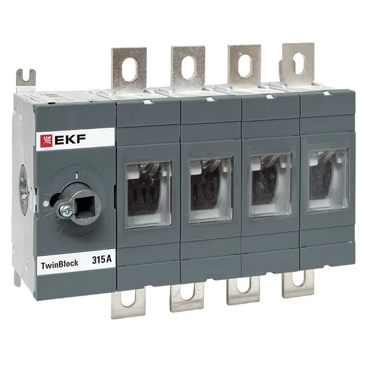 Рубильник 315A 4P без рукоятки управления TwinBlock EKF Рубильник 315A 4P без рукоятки управления TwinBlock EKF