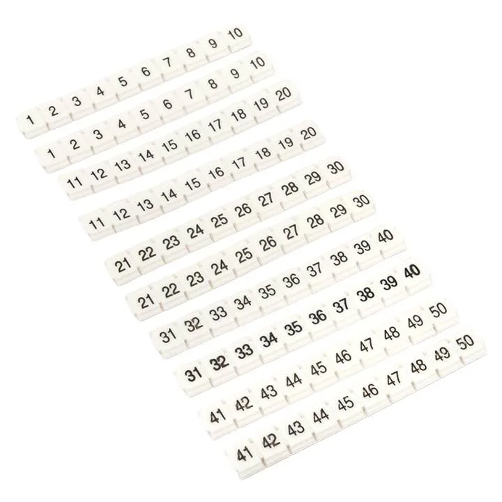 Маркеры для JXB-ST 2,5 NLPE с нумерацией 1-50 (100 шт.) EKF Маркеры для JXB-ST 2,5 NLPE с нумерацией 1-50 (100 шт.) EKF