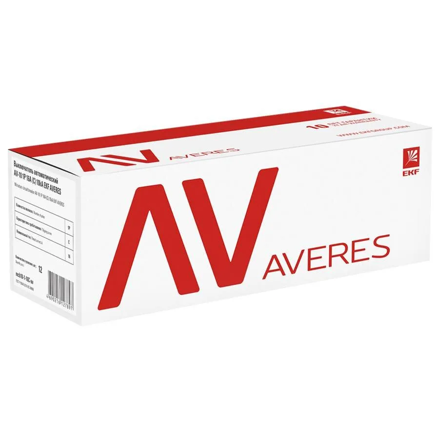 Выключатель автоматический AV-10 3P 16A (C) 10kA EKF AVERES mcb10-3-16C-av Выключатель автоматический AV-10 3P 16A (C) 10kA EKF AVERES mcb10-3-16C-av