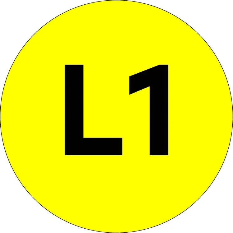 Наклейка L1 d=20мм EKF PROxima Наклейка L1 d=20мм EKF PROxima