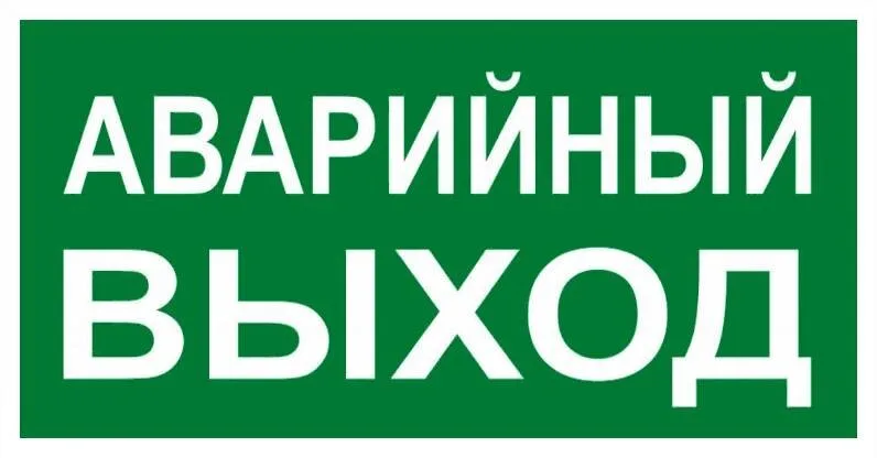 Знак АВАРИЙНЫЙ ВЫХОД 150х300мм EKF PROxima