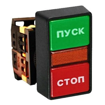 Кнопка AS-22N Пуск-Стоп прямоугольная 24В NO+NC EKF PROxima
