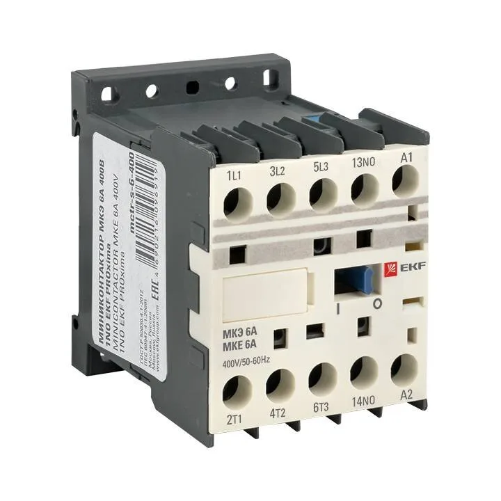 Миниконтактор МКЭ 6А 400В 1NO EKF PROxima Миниконтактор МКЭ 6А 400В 1NO EKF PROxima