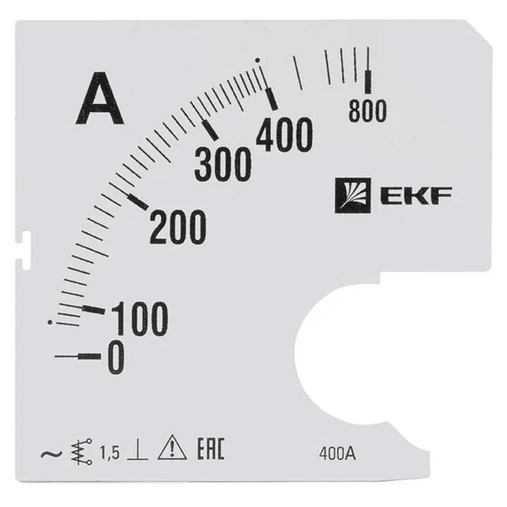 Шкала сменная для A961 400/5А-1,5 EKF PROxima Шкала сменная для A961 400/5А-1,5 EKF PROxima