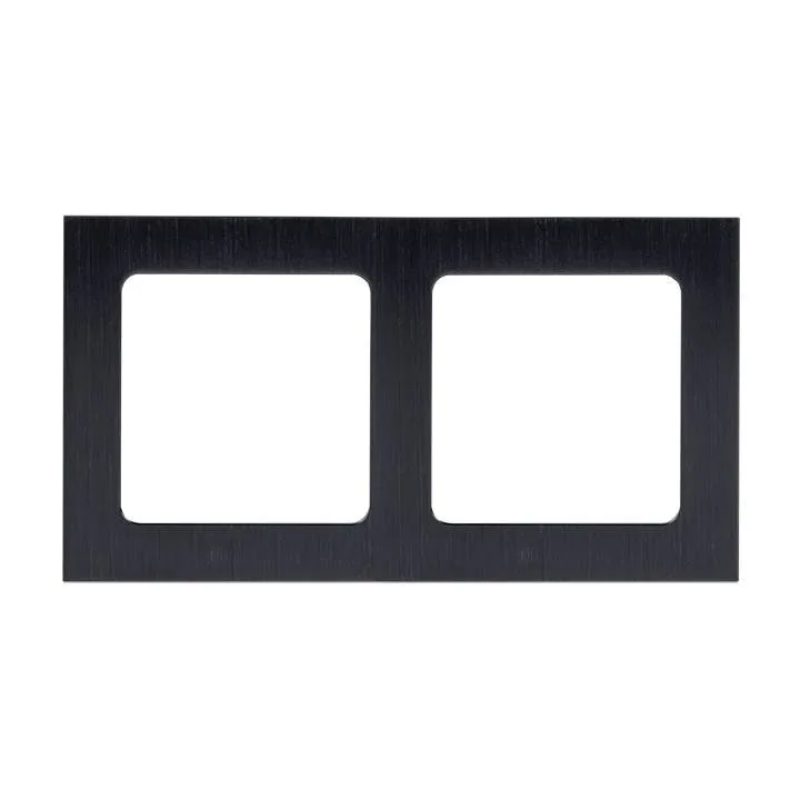 Стокгольм Рамка 2-местная металлическая черная EKF PROxima