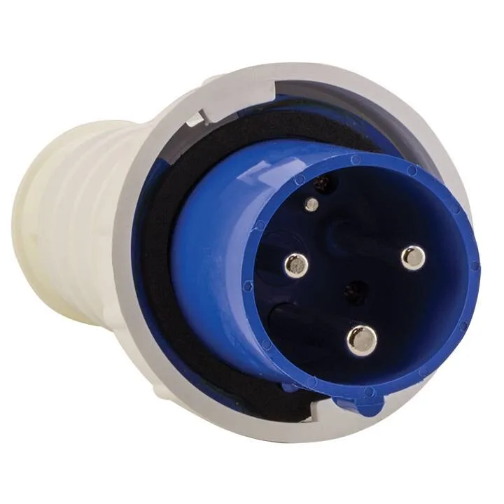 Вилка переносная 033 2Р+РЕ 63А 220В IP67 EKF PROxima