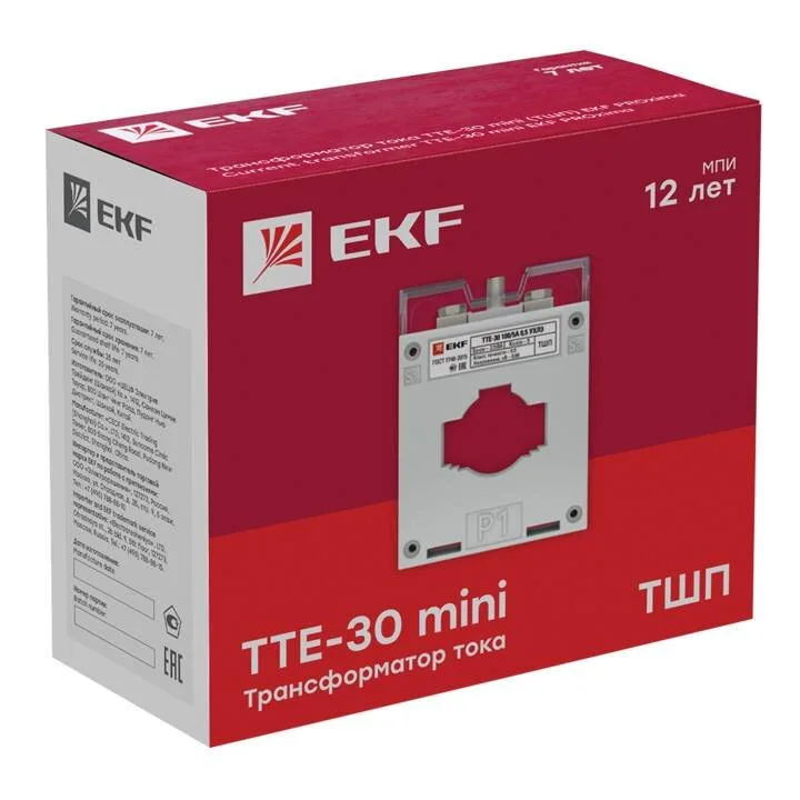 Трансформатор тока ТТЕ-30-200/5А класс точности 0,5 EKF PROxima Трансформатор тока ТТЕ-30-200/5А класс точности 0,5 EKF PROxima