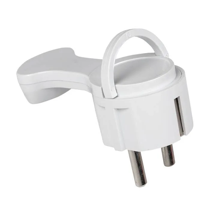 Вилка угловая плоская с/з белая СТЕЛС 16А 250В EKF PRO