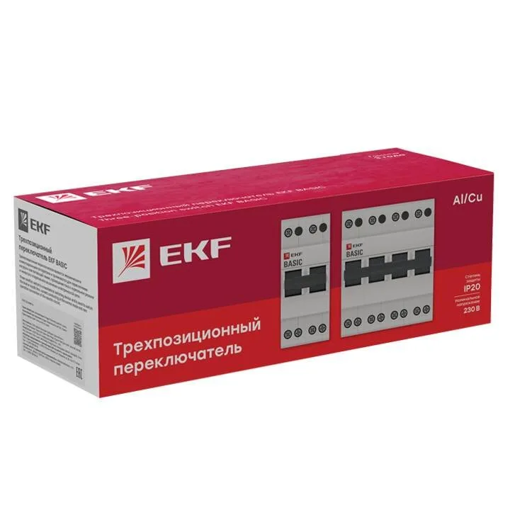 Трехпозиционный переключатель 3P 25А EKF Basic Трехпозиционный переключатель 3P 25А EKF Basic