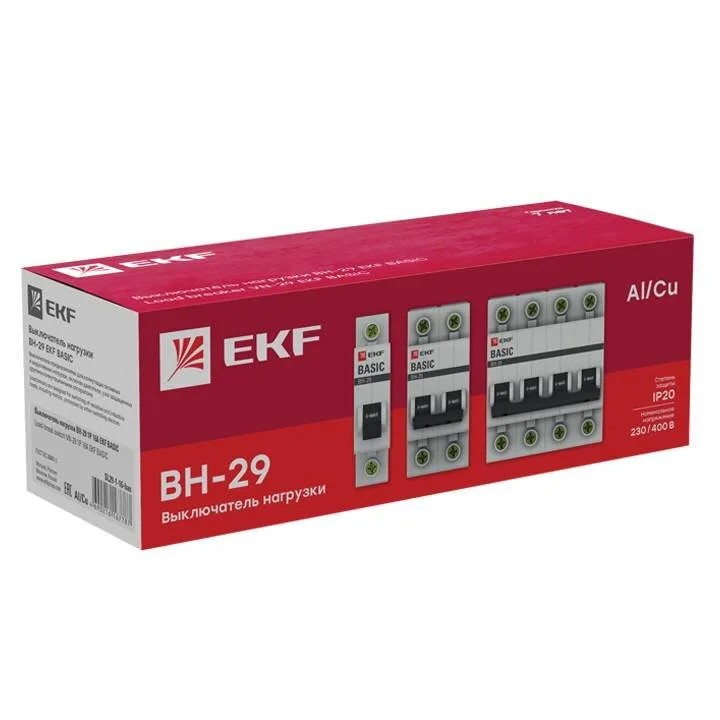 Выключатель нагрузки 4P 40А ВН-29 EKF Basic Выключатель нагрузки 4P 40А ВН-29 EKF Basic